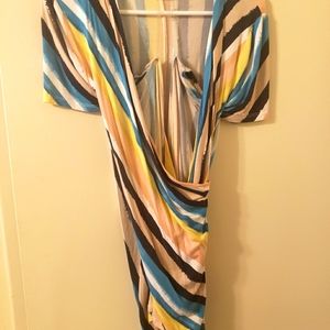 Lane Bryant colored striped cap sleeve top